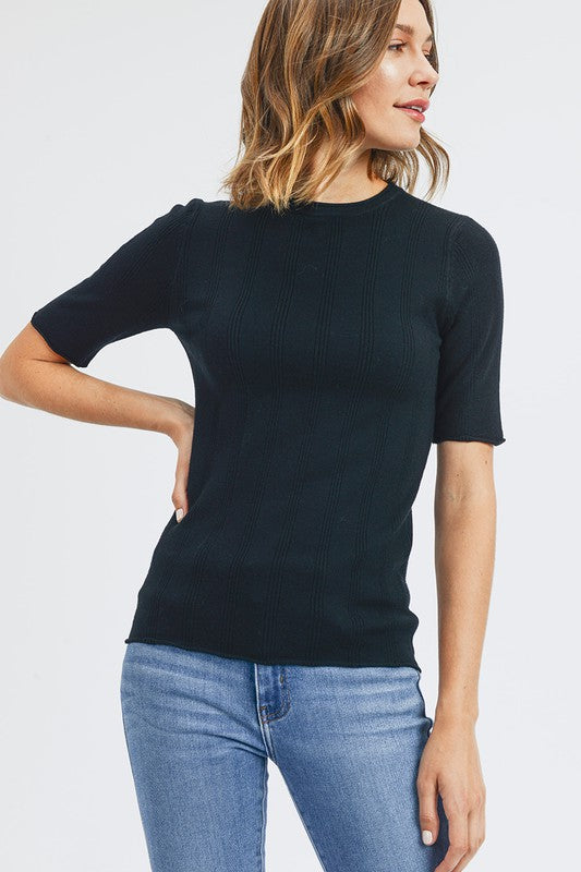 Ribbed Sweater Top