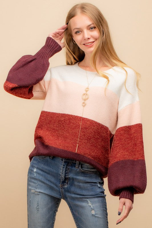 Rosebird Colorblock Sweater