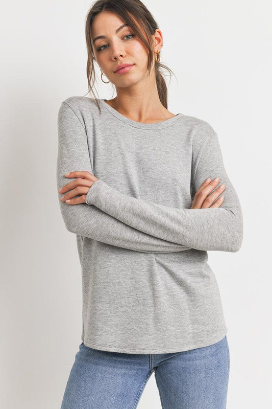 Heather Gray Jersey Tunic Top