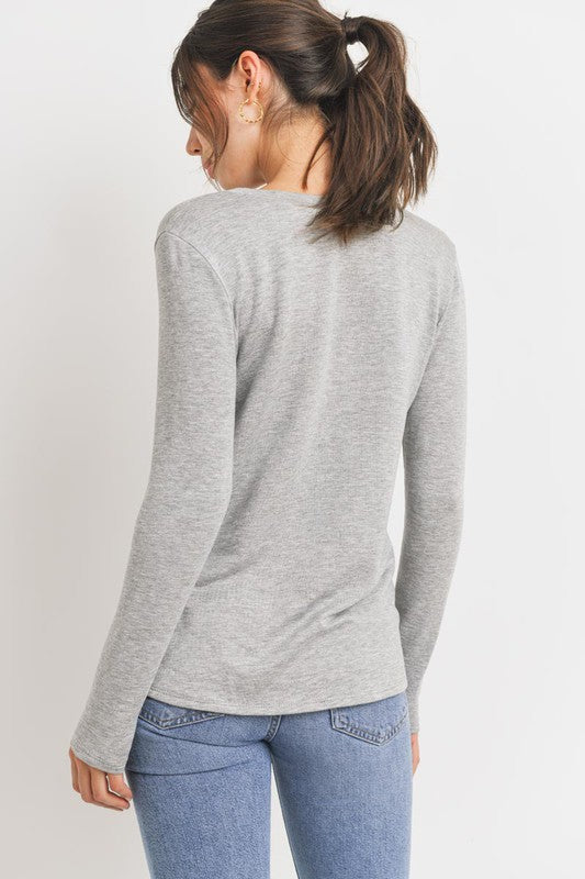 Heather Gray Jersey Tunic Top