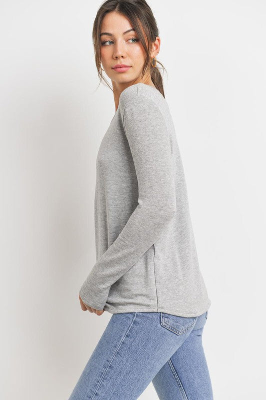 Heather Gray Jersey Tunic Top