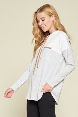 Ivory Stripe Hoodie Sweater