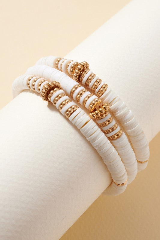 Cecilia Bracelet Stack (White)