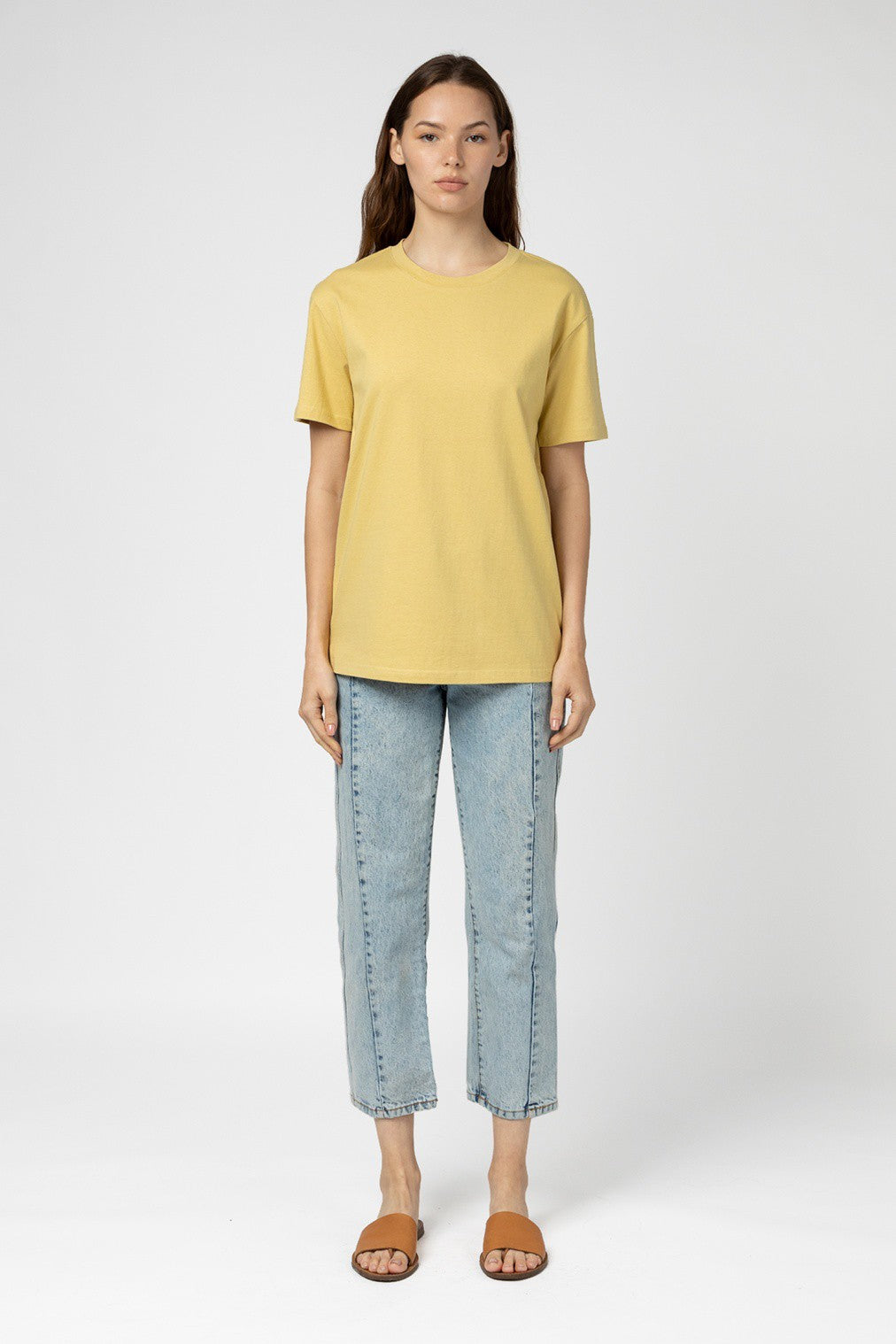 Washed Yellow Basic Tee