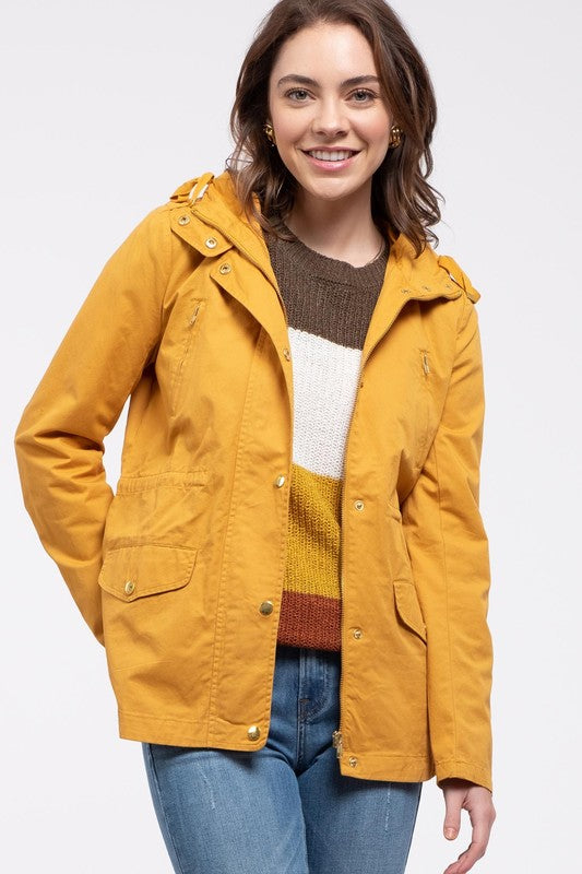 Mustard Hooded Jacket