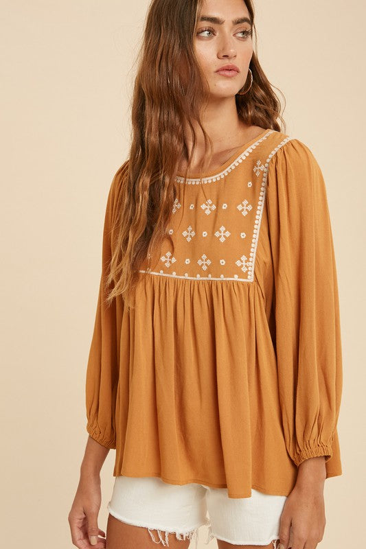 Marigold Babydoll Top