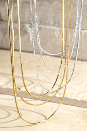 Satin Brass Chain Necklace