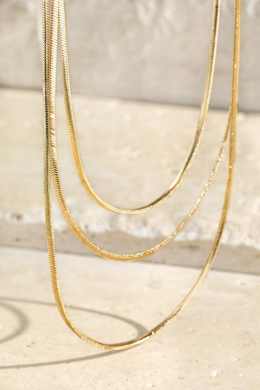 Satin Brass Chain Necklace