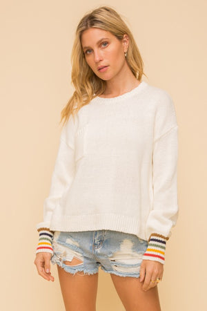 Rainbow Cuff Sweater