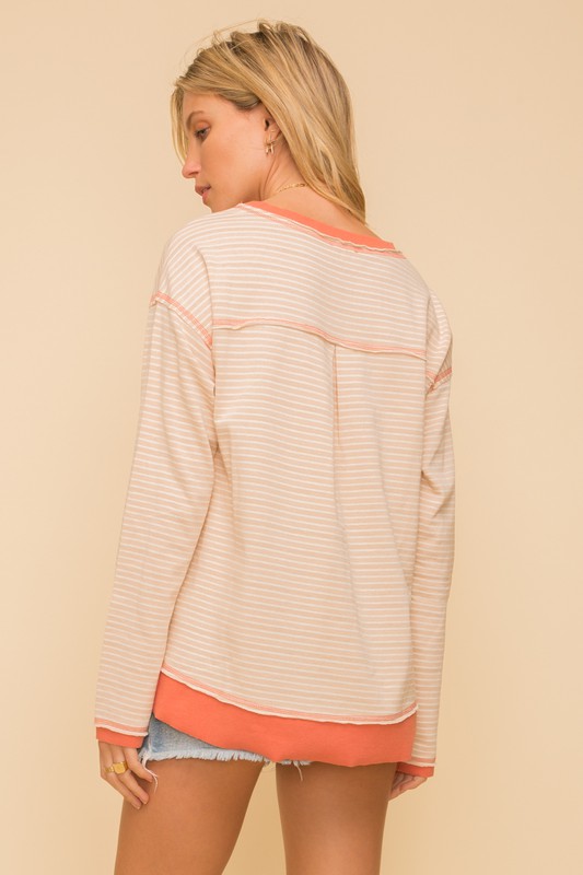 Rose Pink Terry Pullover