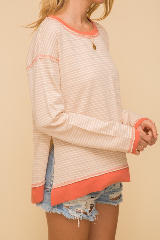 Rose Pink Terry Pullover