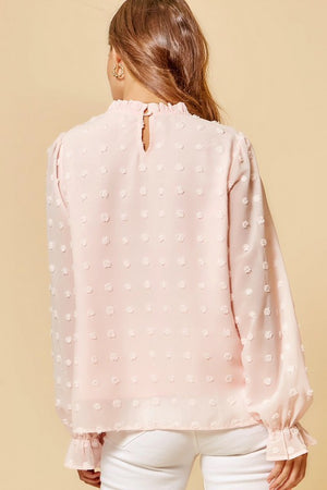 Blush Pom Blouse