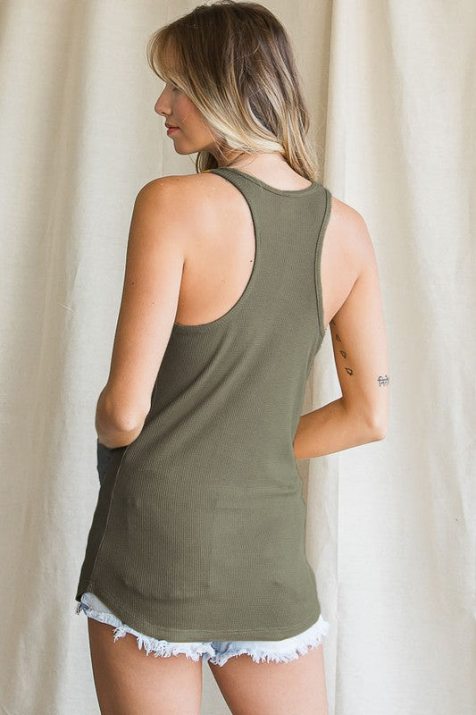 Olive Button Tank