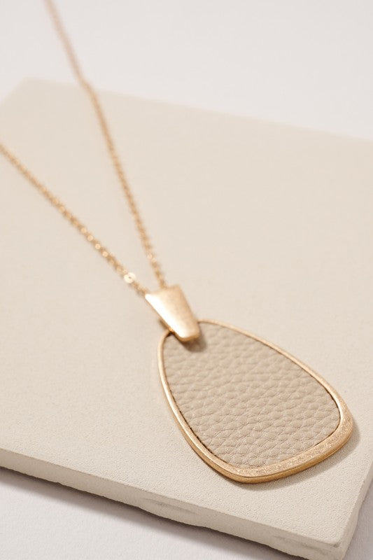 Tan Leather Pendant