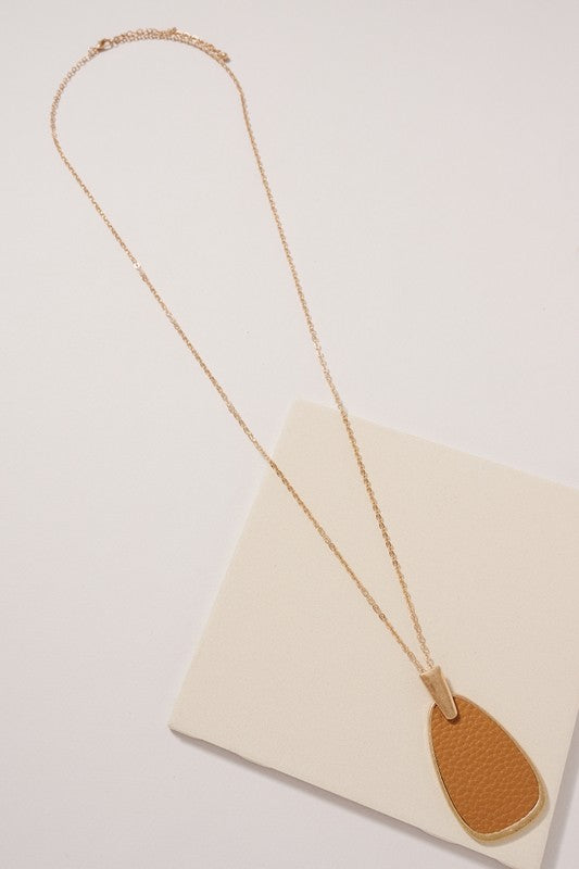 Cognac Leather Pendant