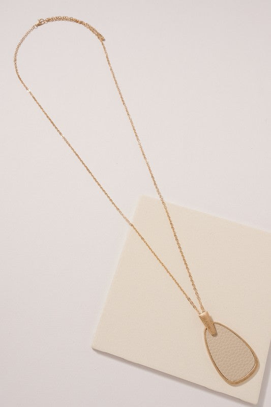 Tan Leather Pendant