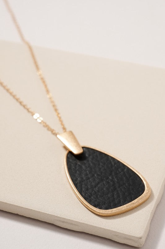 Black Leather Pendant