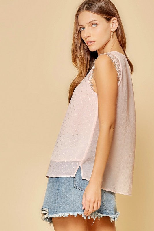 Blush Lace Tank