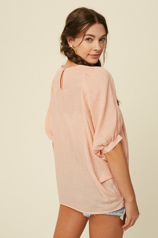 Blush Woven Top