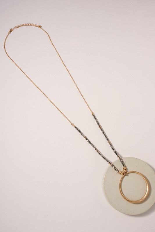 Glass Bead Ring Pendant