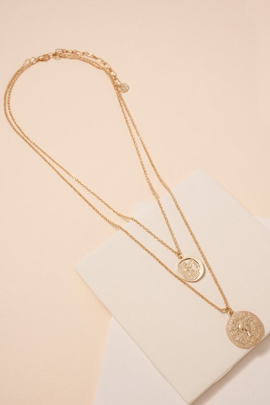 Double Layer Coin Necklace