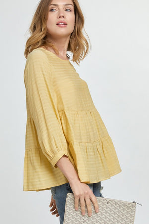 Solid Ruffle Top (Yellow)