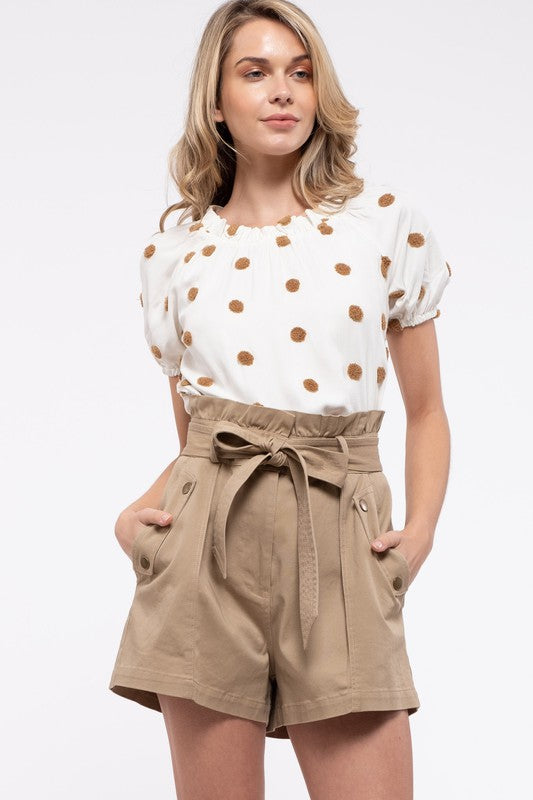 Ivory Swiss Dot Blouse