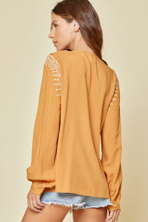 Marigold Embroidered Blouse