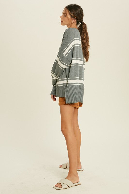 Colorblock Stripe Sweater