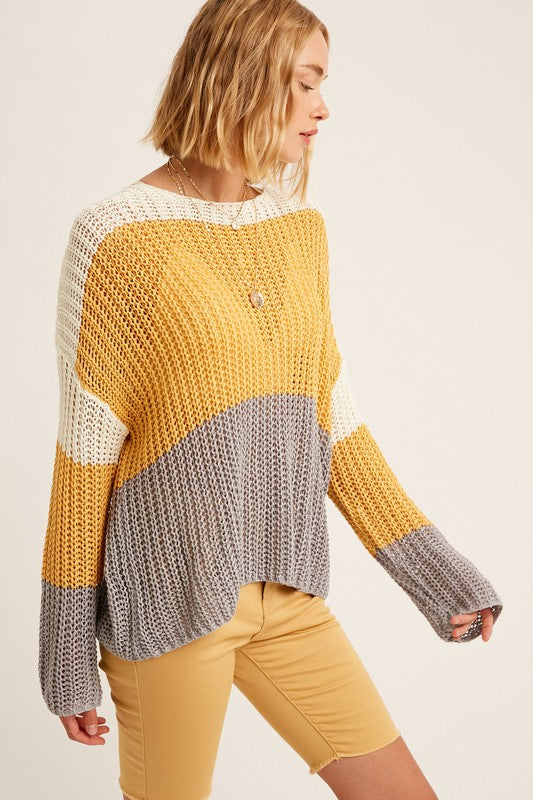 Mustard Combo Sweater