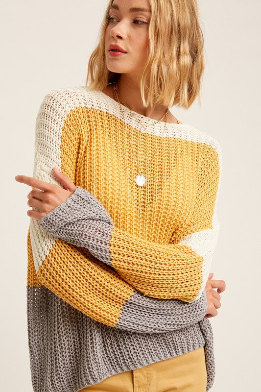 Mustard Combo Sweater