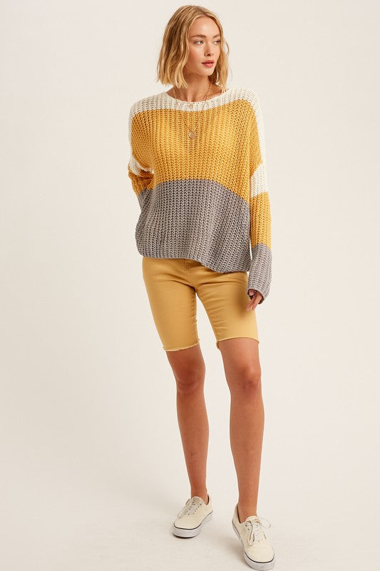 Mustard Combo Sweater