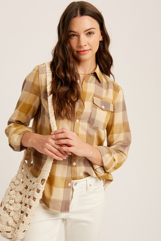 Vintage Mustard Button Down