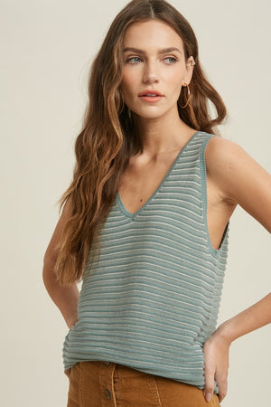 Dark Sage Knit Tank
