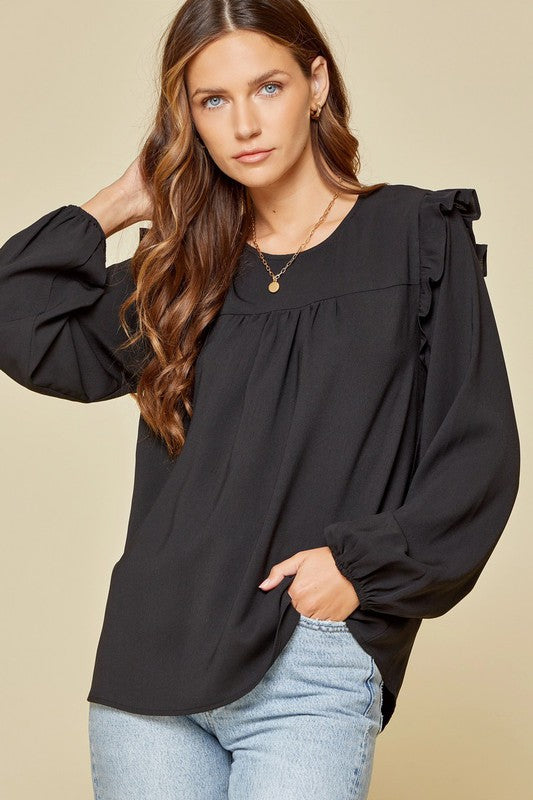 Ruffle Detail Blouse