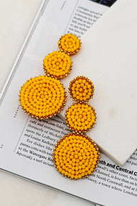 Bead Disk Earrings (Yellow)
