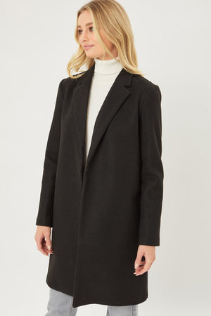 Black Fleece Long Line Coat