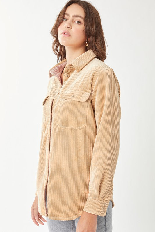 Camel Reversible Corduroy Jacket