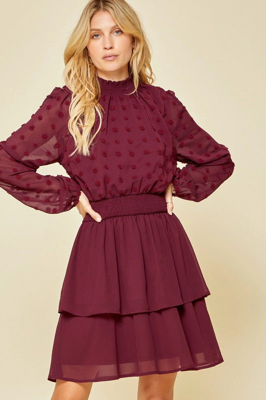 Mykayla Dress (Burgundy)