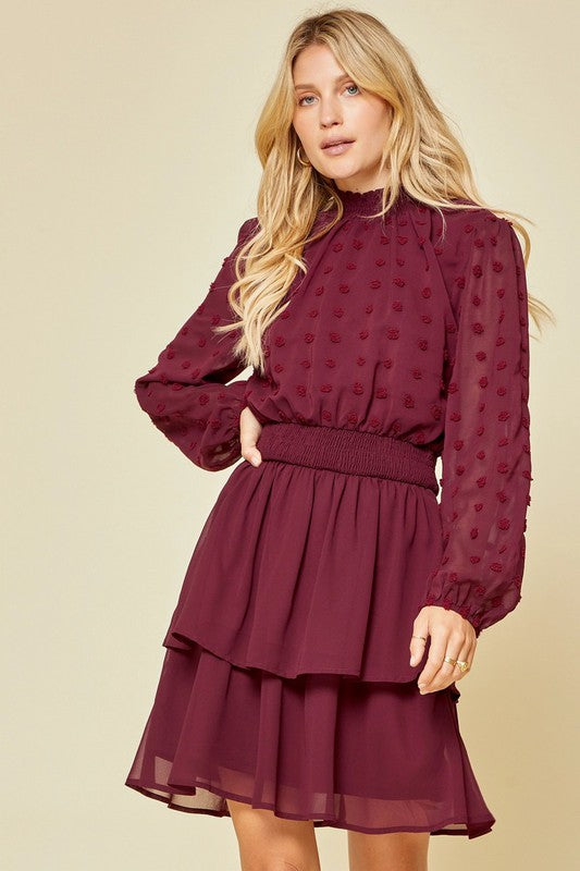 Mykayla Dress (Burgundy)