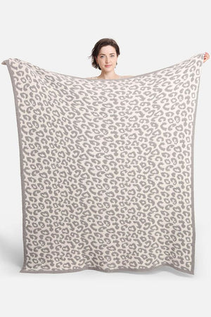 Grey Leopard Blanket