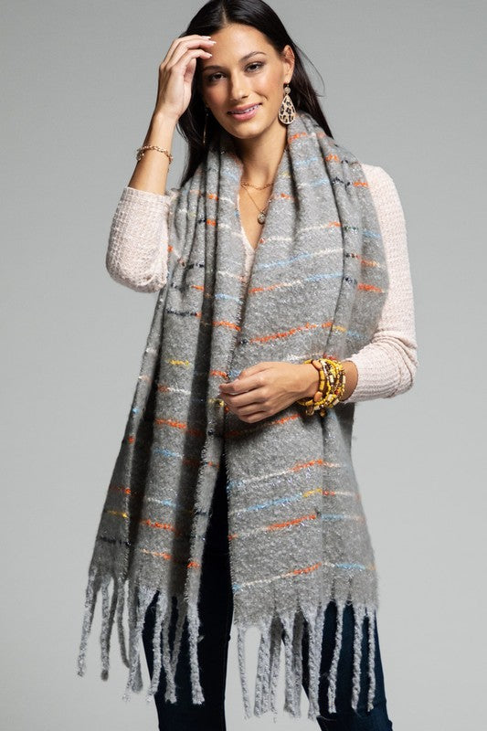 Grey Stitch Scarf