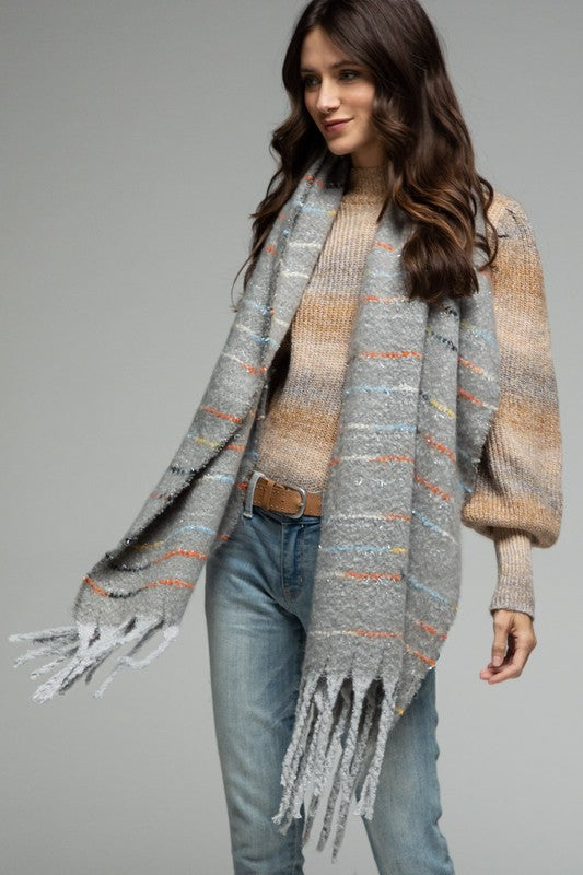 Grey Stitch Scarf