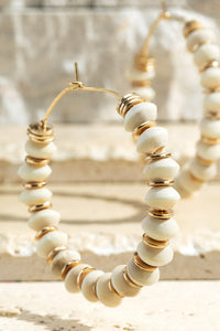 Bamboo Wood Earrings (Ivory)