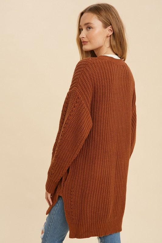 Cozy Knit Cardigan (Camel)