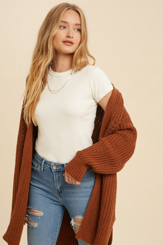 Cozy Knit Cardigan (Camel)