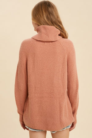 Terracotta Turtleneck Sweater