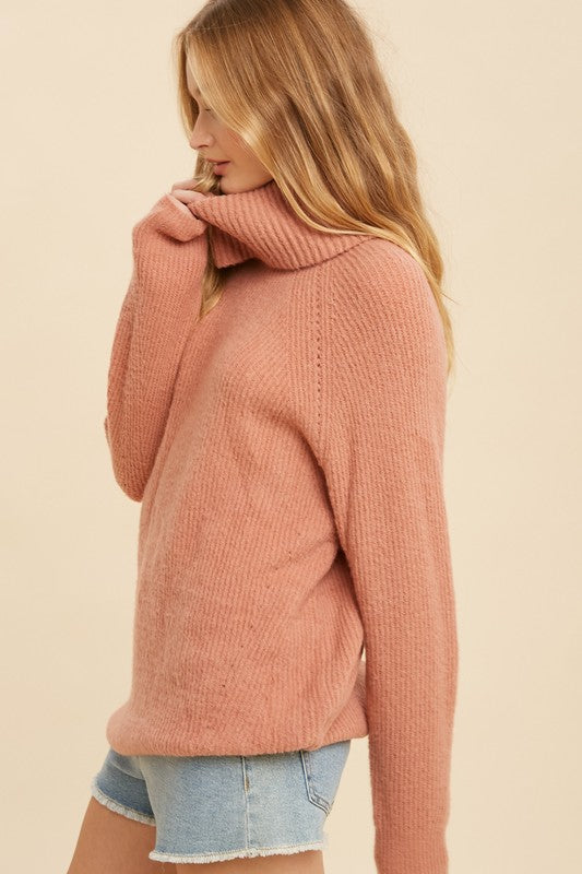 Terracotta Turtleneck Sweater