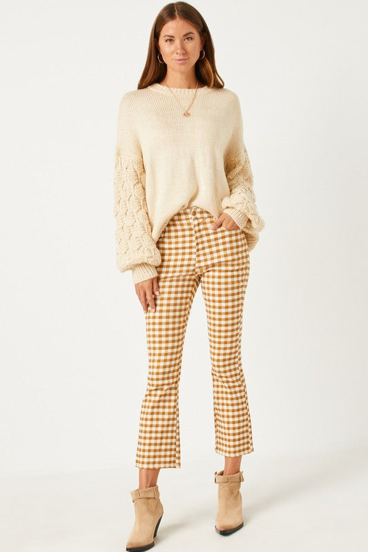 Texture Sleeve Sweater