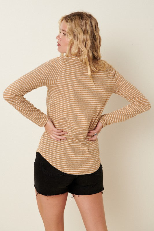 Mustard Stripe Top